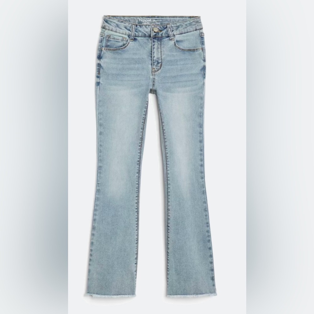 Hippie Girl Jeans Flare High-Rise Elayna light wash has stretch